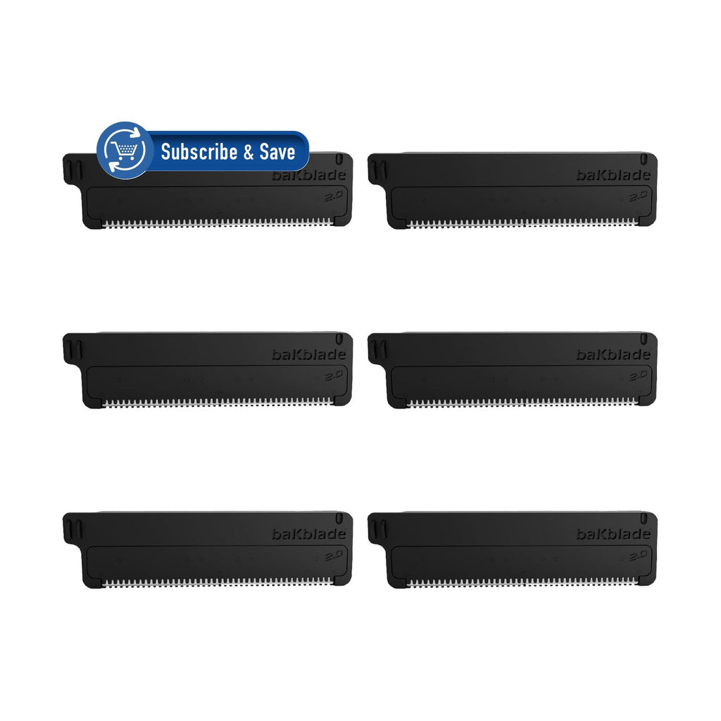 Bakblade 2.0 Refill Cartridges Bundle, Back Hair & Body Shaver Replacement Cartridges, Extra-Wide Wet Dry & Disposable Razor Blades (6 Blades) | Dryglide Safety Technology, Titanium Plated, Shave Wet Or Dry, Easy to Replace, Lasts 5 - 7 Shaves