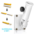 Buy now Anley Multi-Position Flag Pole Mounting Bracket with Hardwares - Made of Aluminum - Strong and Rust Free - 1" Diameter (White) at indiglob india