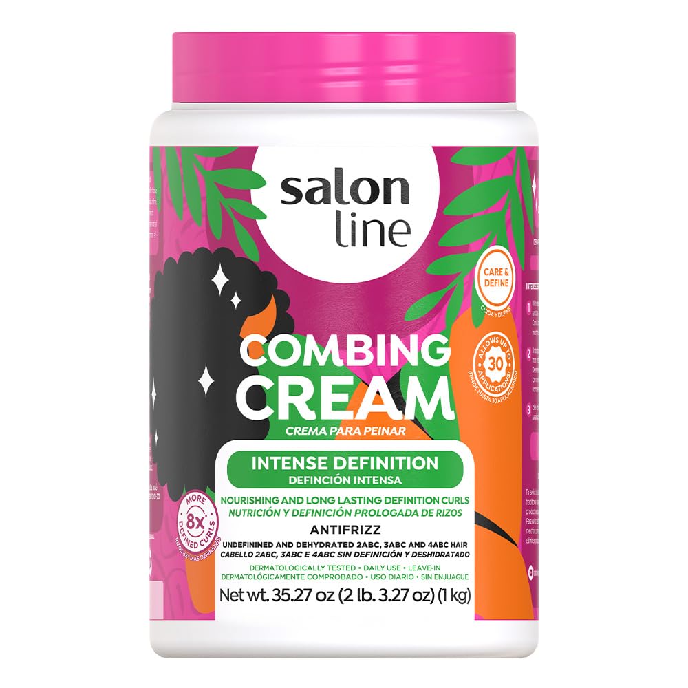 Salon Line, Hair Cream, Leave-In, Curl, Intense Definition Styling Cream, Wavy 35.27 Oz