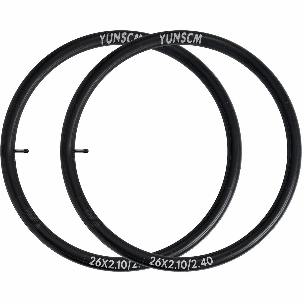 2-PCS 26" Heavy Duty Bike Tubes 26X2.10/2.40 AV32mm Schrader Valve (52/62-559) Bicycle Tubes Compatible with 26 X 2.10 26 X 2.125 26X2.20 26X2.25 26X2.30 26x2.35 26X2.40 Bike Bicycle Tire Tubes