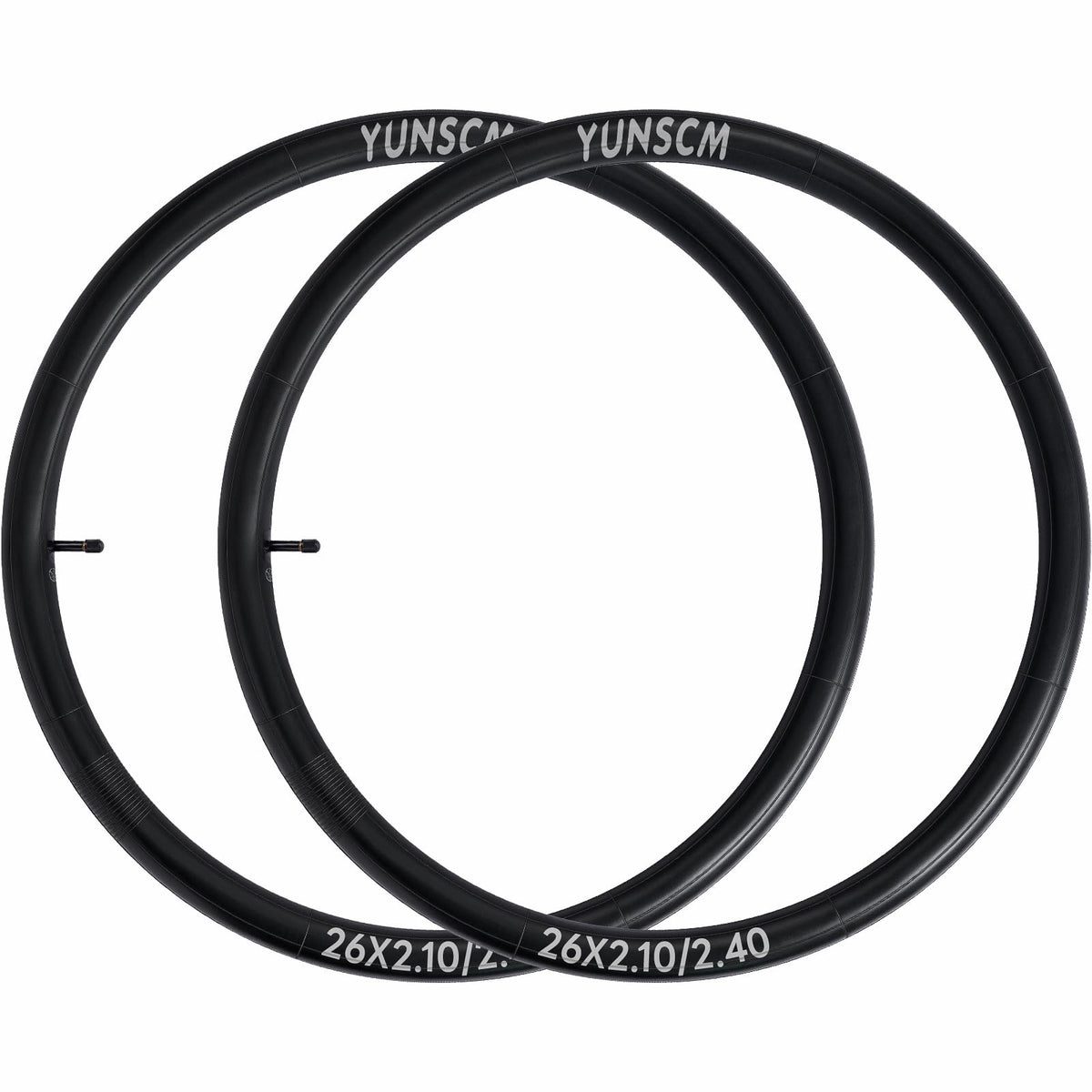 2-PCS 26" Heavy Duty Bike Tubes 26X2.10/2.40 AV32mm Schrader Valve (52/62-559) Bicycle Tubes Compatible with 26 X 2.10 26 X 2.125 26X2.20 26X2.25 26X2.30 26x2.35 26X2.40 Bike Bicycle Tire Tubes