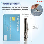 Buy now ROYAL [Made in Korea] Premium Manual Nose Hair Trimmer for Men Silver Bullet, Battery-Free, Stainless Steel Rotary Blade Grooming Tool, Waterproof, Safe & Painless with Patented Mechanism, ET-3 at indiglob india