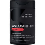 Sports Research® Icelandic Astaxanthin 6mg w/Coconut Oil - 120 Count | Antioxidant Supplement for Skin & Eye Health Support | Soy-Free, Non-GMO, Gluten-Free