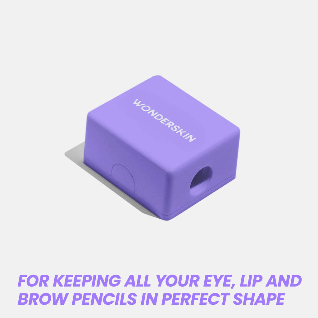 Wonderskin Makeup Pencil Sharpener - Eyeliner & Lip Liner Pencil Sharpener | Creates a precise point for eyeliner and lip liner pencils with clean, smooth sharpening.