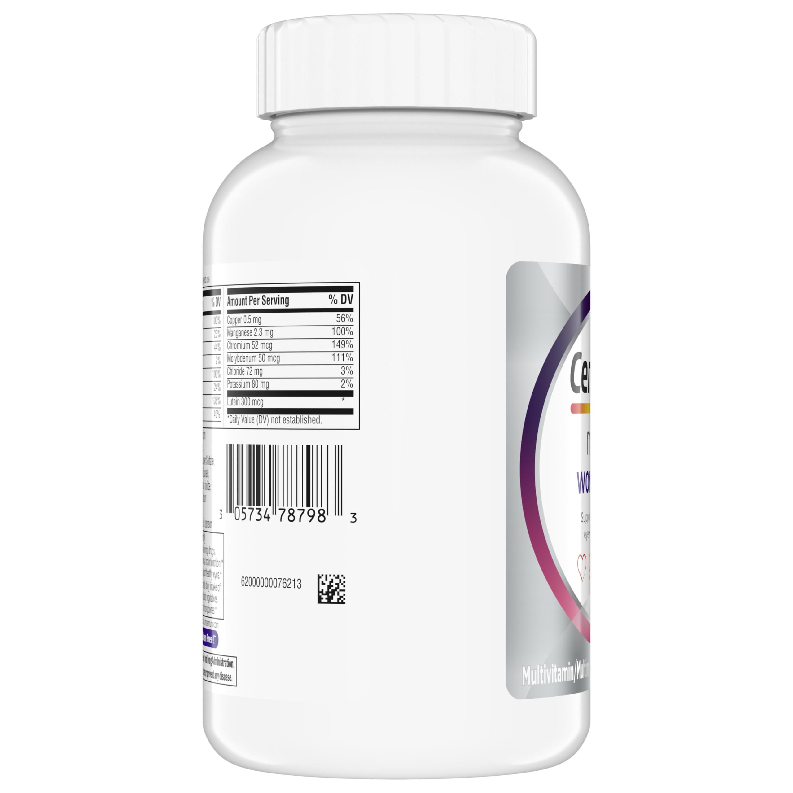 Centrum Minis Silver Women's Multivitamin, Women 50 and Over, 280 Tablets | Contains Vitamin D3, B Vitamins, Calcium, and Antioxidants, Non-GMO Ingredients, Supports Memory and Cognition, GLP-1 Support