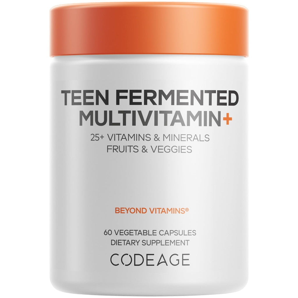 Codeage Teen Multivitamin Supplement – Daily Vitamins and Minerals for Teen Boys and Girls – Organic Whole Food Formula with Omega-3 and Vitamins A to K - 2 Pack