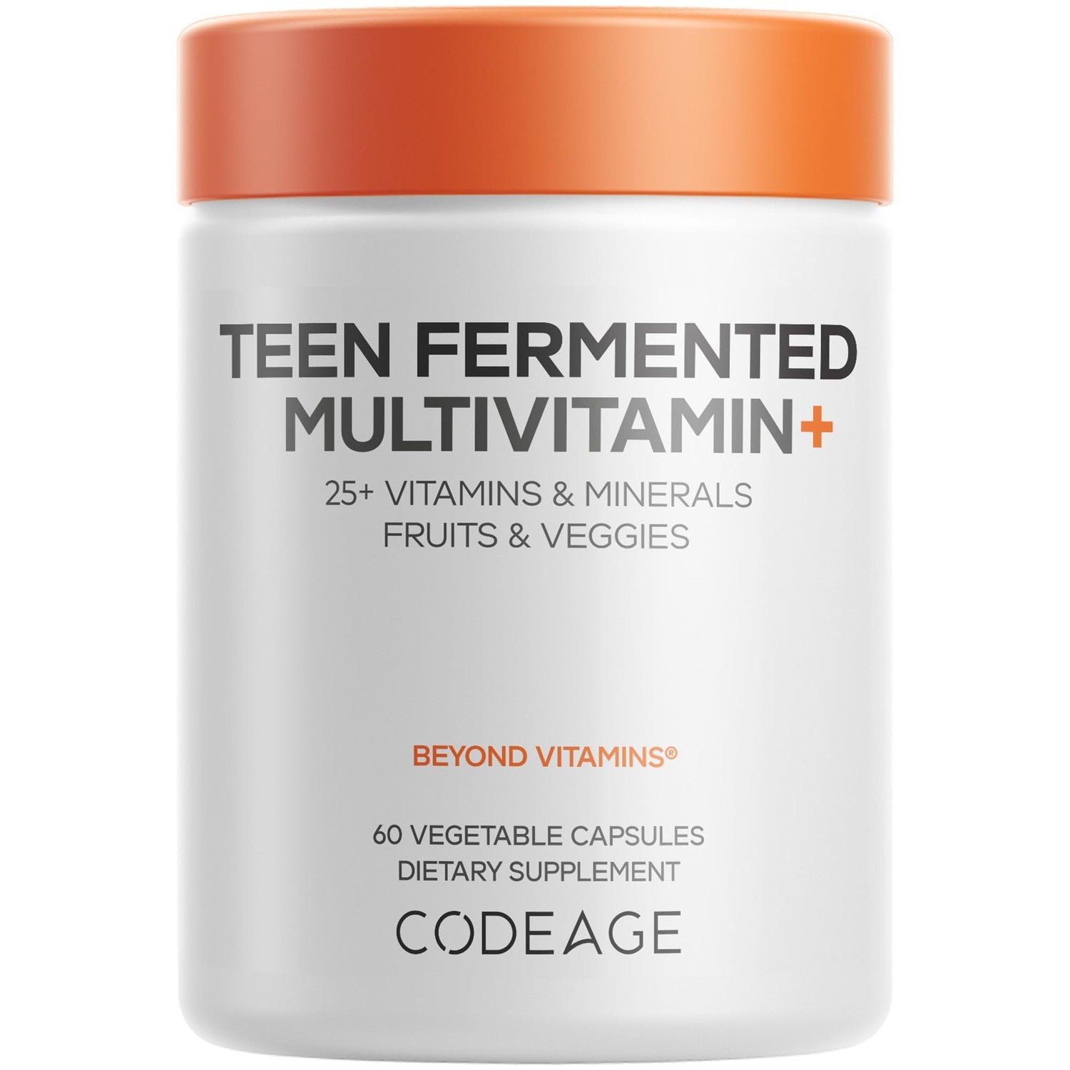 Codeage Teen Multivitamin Supplement – Daily Vitamins and Minerals for Teen Boys and Girls – Organic Whole Food Formula with Omega-3 and Vitamins A to K - 2 Pack