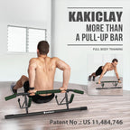 KAKICLAY New Upgrade Pull Up Bar for Doorway - Foldable Design & Space-Saving, Upto 440 Lbs Capacity, No Screwing or Slipping - USA Original Patent, Designed, Shipped, Warranty