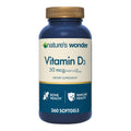 Nature's Wonder Vitamin D3 2000 IU (50mcg), Gluten-Free, 360 Softgels | Potent Bone Health, Immune Function & Calcium Absorption Support for Women & Men, Year Round Daily Wellness, 360 Day Supply