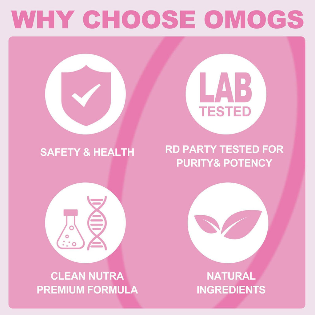 OMOGS Collagen Peptides Powder, with Prebiotics & Cranberry Extract -Hydrolyzed Collagen Peptides Support Hair, Skin, Nail, Bone & Digestive Health, Grass Fed, Non-GMO, for Women & Men