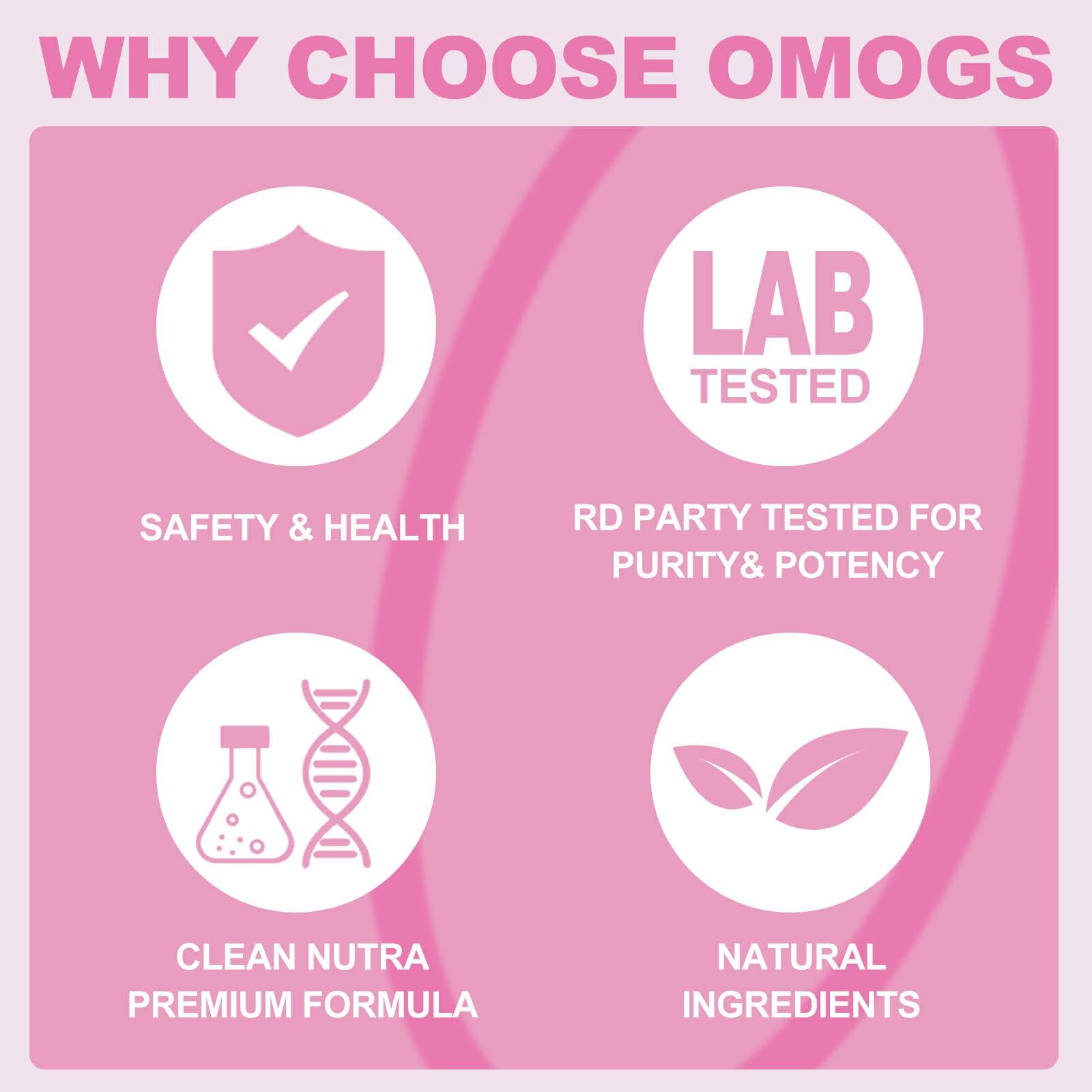 OMOGS Collagen Peptides Powder, with Prebiotics & Cranberry Extract -Hydrolyzed Collagen Peptides Support Hair, Skin, Nail, Bone & Digestive Health, Grass Fed, Non-GMO, for Women & Men