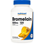 Nutricost Bromelain 500mg, 120 Vegetarian Capsules, 1200 GDU, Non-GMO, Gluten Free | Bromelain (1200 GDU), GMO-Free