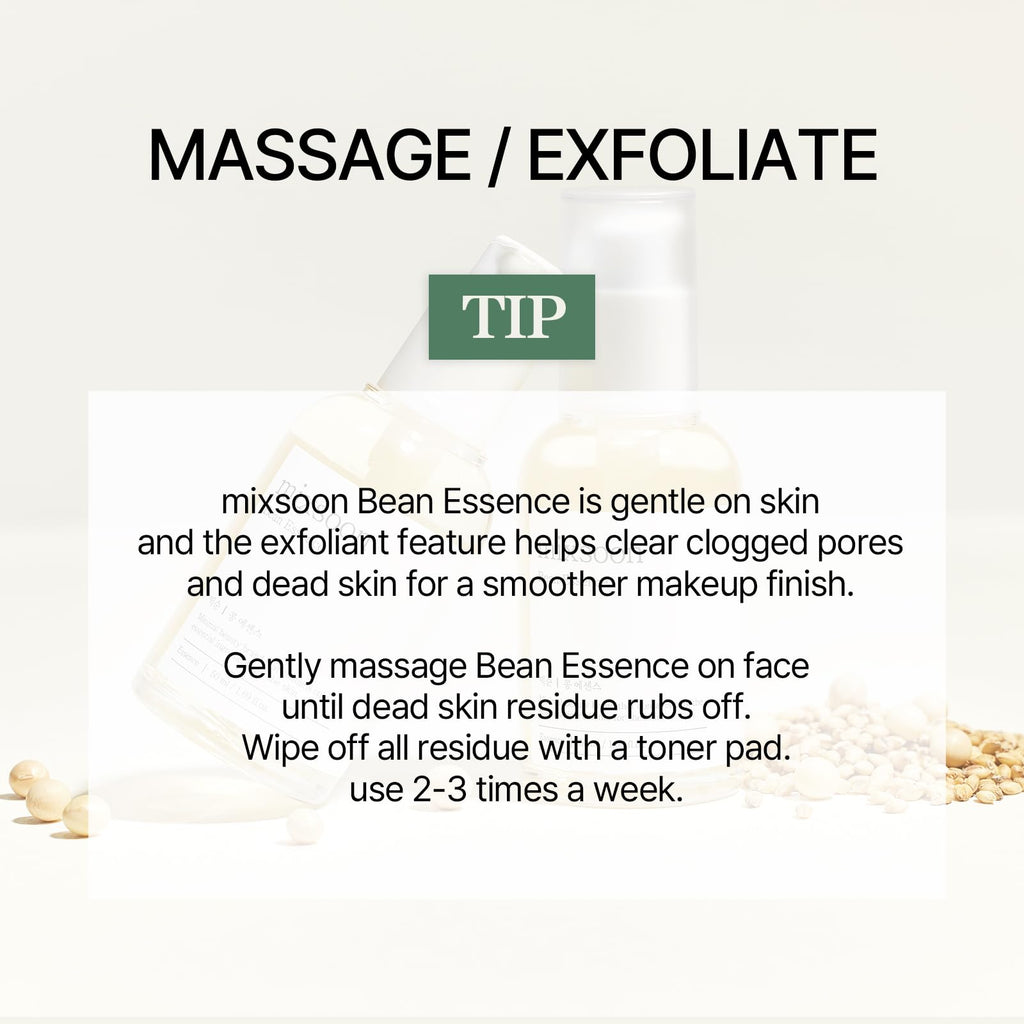 Bean Essence - Gentle Liquid Exfoliant for Glass Skin & Pore Care, 0.68floz | 2-in-1 Gentle Liquid Exfoliant & Hydrating Serum for Glass Skin & Pore Care, Korean Skincare, 20ml
