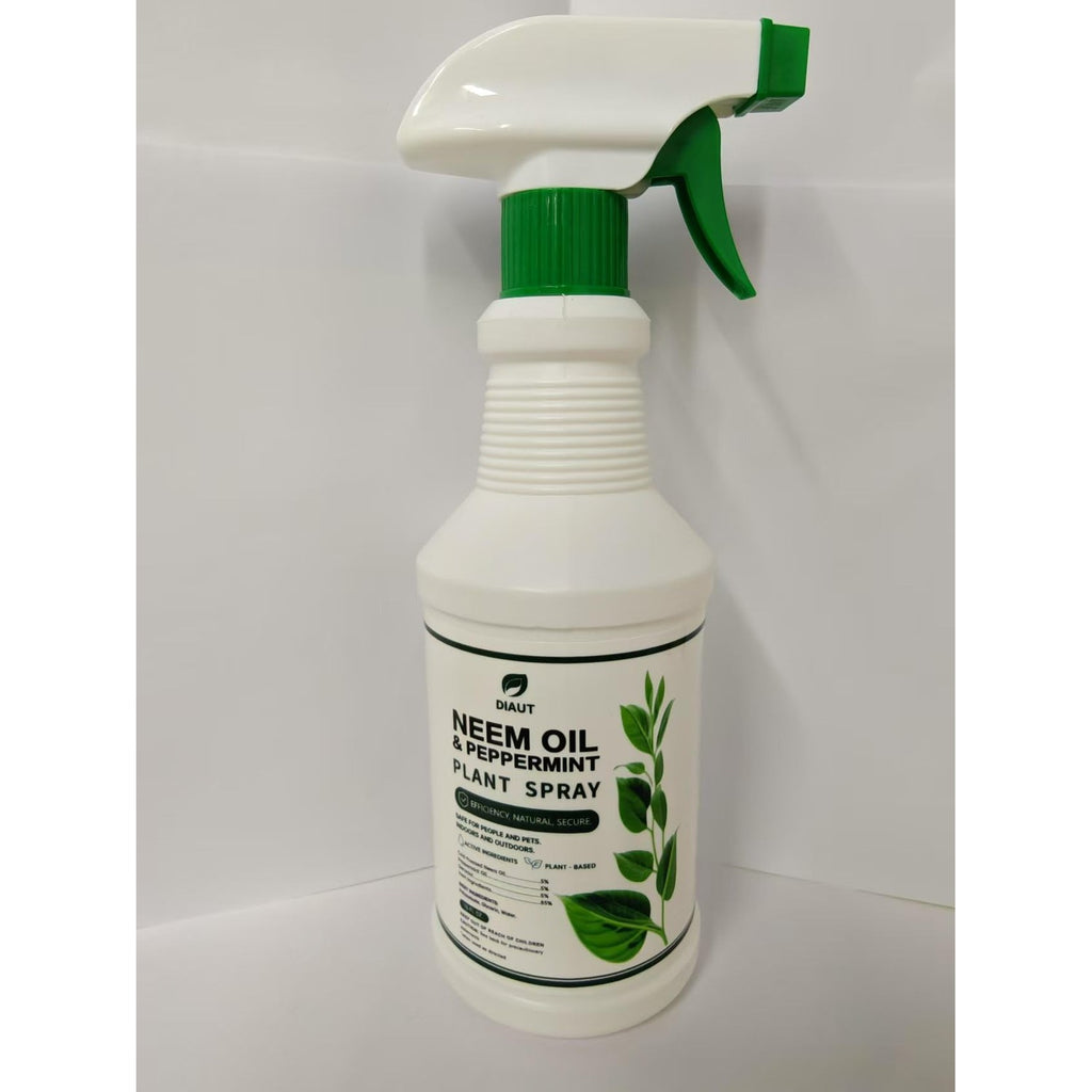 Neem Oil Spray for Plants with Peppermint Oil, Easy Ready to Use Natural Plant Wash and Foliage Care for Indoor and Outdoor Plants, Gardens, Houseplants & Vegetables, 16 oz