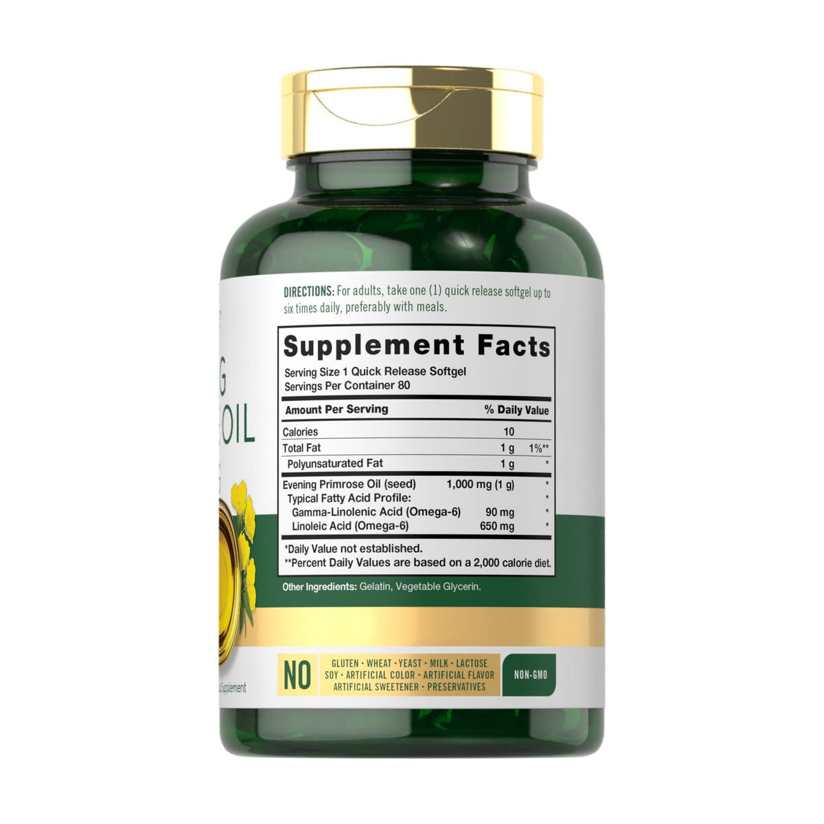 Carlyle Evening Primrose Oil Supplement 1000mg | 80 Softgel Capsules