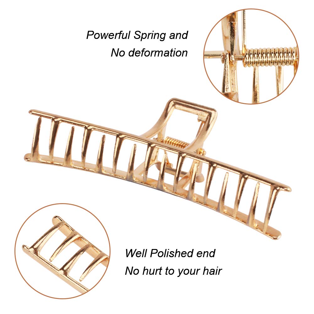 Buy now ANBALA Gold Hair Clips, Metal Large Claw Clips for Thick Hair Big Jaw Clips for Hair, Butterfly Hair Clips Hair Accessories for Women at indiglob india