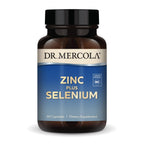 Dr. Mercola Zinc Plus Selenium, Mineral Blend, 30 Capsules (30 Servings) | Supports Immune, Brain, and Respiratory Health, Contains Zinc Glycinate Chelate and Copper, GMO-Free and Gluten-Free