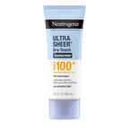 Buy now Neutrogena Ultra Sheer Dry-Touch Sunscreen Lotion, Max 100+ Broad Spectrum SPF 100 UVA/UVB Protection, Lightweight, Non-Greasy Sunscreen, Oxybenzone-Free, Antioxidant, Travel Size, 3 fl oz at indiglob india