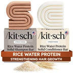 Buy now Kitsch Rice Water Protein Solid Shampoo and Conditioner Set for Hair Growth â€“ Strengthening Hair Care Duo w/Rice Protein & Vitamins for Damage Repair â€“ Paraben, Sulfate & Silicone Free, Made in USA Default at indiglob india