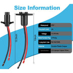 Trolling Motor Plug, Waterproof 8 Gauge Trolling Motor Plugs 12-24V