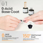 Buy now modelones Gel Nail Polish Top Base Coat, 2 PCS Clear High Glossy Long Lasting Soak Off Home Salon DIY Manicure Gift for Women at indiglob india