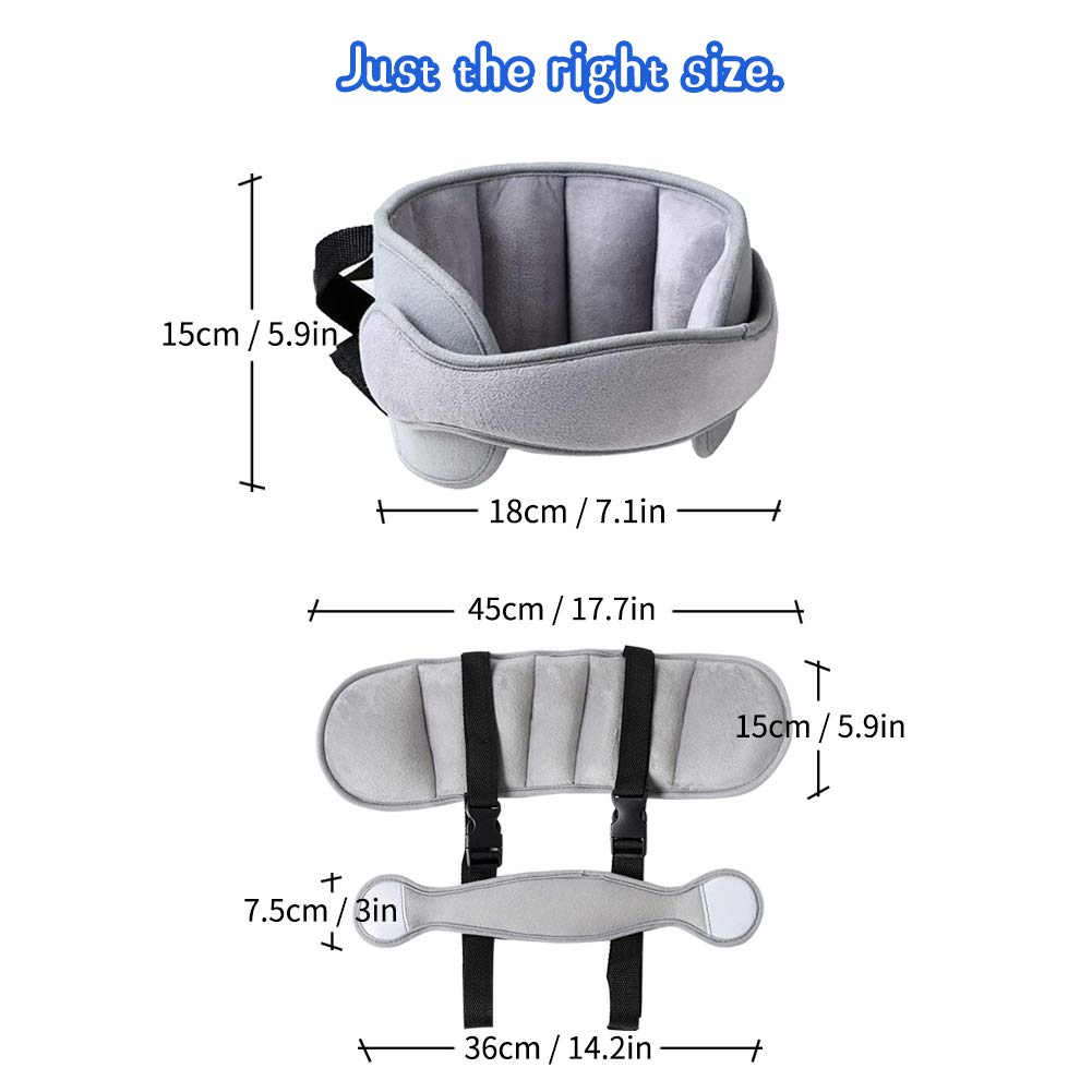 Buy now Car Head Support Toddle Car Neck Relief Baby Child Car Seat Adjustable Head and Neck Support Band - A Comfortable Sleep Solution, Gray at indiglob india