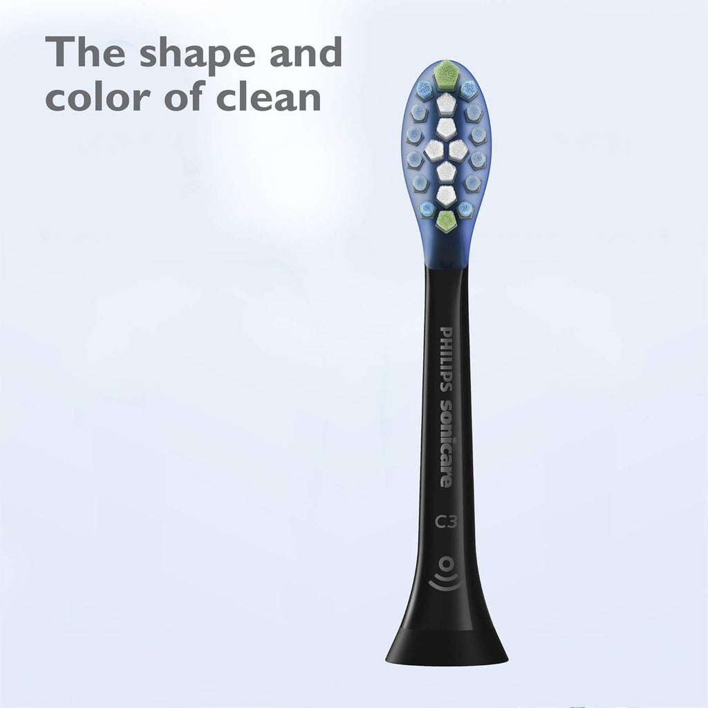 Buy now Philips Sonicare Genuine C3 Premium Plaque Control Replacement Toothbrush Heads, 2 Brush Heads, Black, HX9042/95 at indiglob india