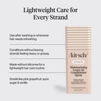 Kitsch Argan Milk Leave In Conditioner Spray - 6.3oz | Hair Detangler Spray for Curly, Wavy, Fine, Dry & Damaged Hair Deeply moisturizes, Enhances Hair Softness – Made in the USA