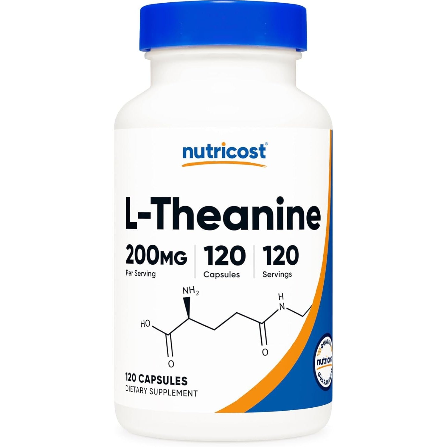 Buy now Nutricost L-Theanine 200mg, 120 Capsules, Double Strength - Non-GMO, Gluten Free 120 Count (Pack of 1) at indiglob india