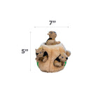 Outward Hound Hide-A-Squirrel Plush Squeaky Dog Toy, Small, 5" x 7"