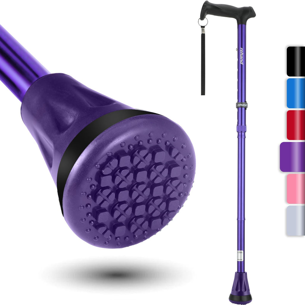 Buy now REHAND Walking Cane - Foldable, Adjustable, Collapsible Walking Canes for Men & Women, Heavy Duty All Terrain Tip, with Travel Bag | Walking Sticks for Seniors & Adults at indiglob india