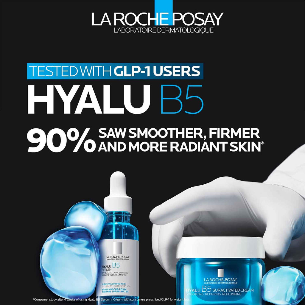 La Roche-Posay Hyalu B5 Pure Hyaluronic Acid Serum for Face, with Vitamin B5, Anti-Aging Serum for Fine Lines and Wrinkles, Plumps and Repairs Dry Skin, Safe on Sensitive Skin