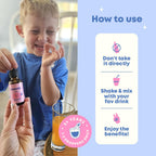 JoySpring Calmify Kids Magnesium Glycinate Drops, 30 Servings, 3+ | With L-theanine, chamomile and passion flower, supports non-drowsy calm and relaxation, sugar-free liquid, gentle daily use