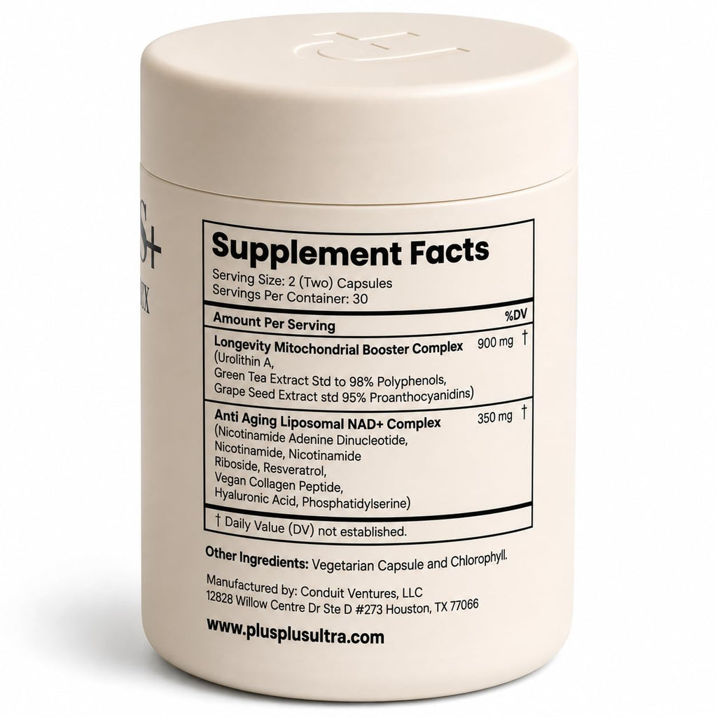 Liposomal Urolithin A Complex, 1250mg 10-in-1 with NAD+, NMD, & Resveratrol | Mitochondrial Energy, Cellular Health, Healthy Aging & Muscle Recovery Support