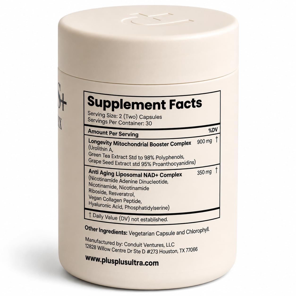 Liposomal Urolithin A Complex, 1250mg 10-in-1 with NAD+, NMD, & Resveratrol | Mitochondrial Energy, Cellular Health, Healthy Aging & Muscle Recovery Support