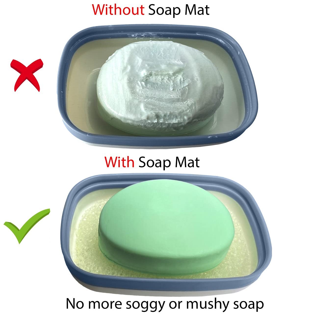 Buy now 2Pack Travel Soap Holders, Soap Bar Box Dish Container Case, with Sponge Saver& Band, for Gym, Travel (Blue & Green) at indiglob india