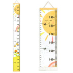 Buy now Mibote Baby Growth Height Chart Handing Ruler Wall Decor for Kids, Canvas Removable Height Growth Chart 79" x 7.9" (Black & White) at indiglob india