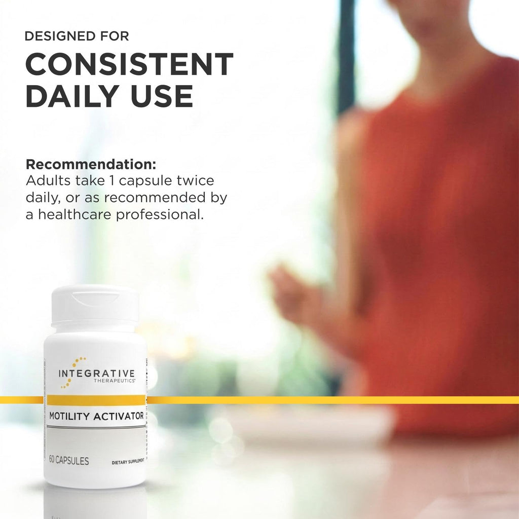Integrative Therapeutics Motility Activator - GI Motility & Gut Health Support Supplement* - Supports Gastrointestinal Comfort* - Dairy-Free & Gluten-Free - 60 Capsules (60 Servings)