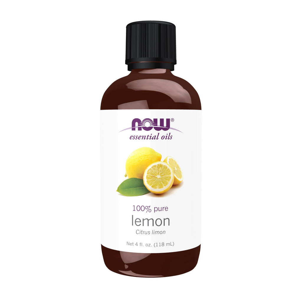 Buy now NOW Essential Oils, Lemon Oil, Cheerful Aromatherapy Scent, Cold Pressed, 100% Pure, Vegan, Child Resistant Cap, 4-Ounce at indiglob india