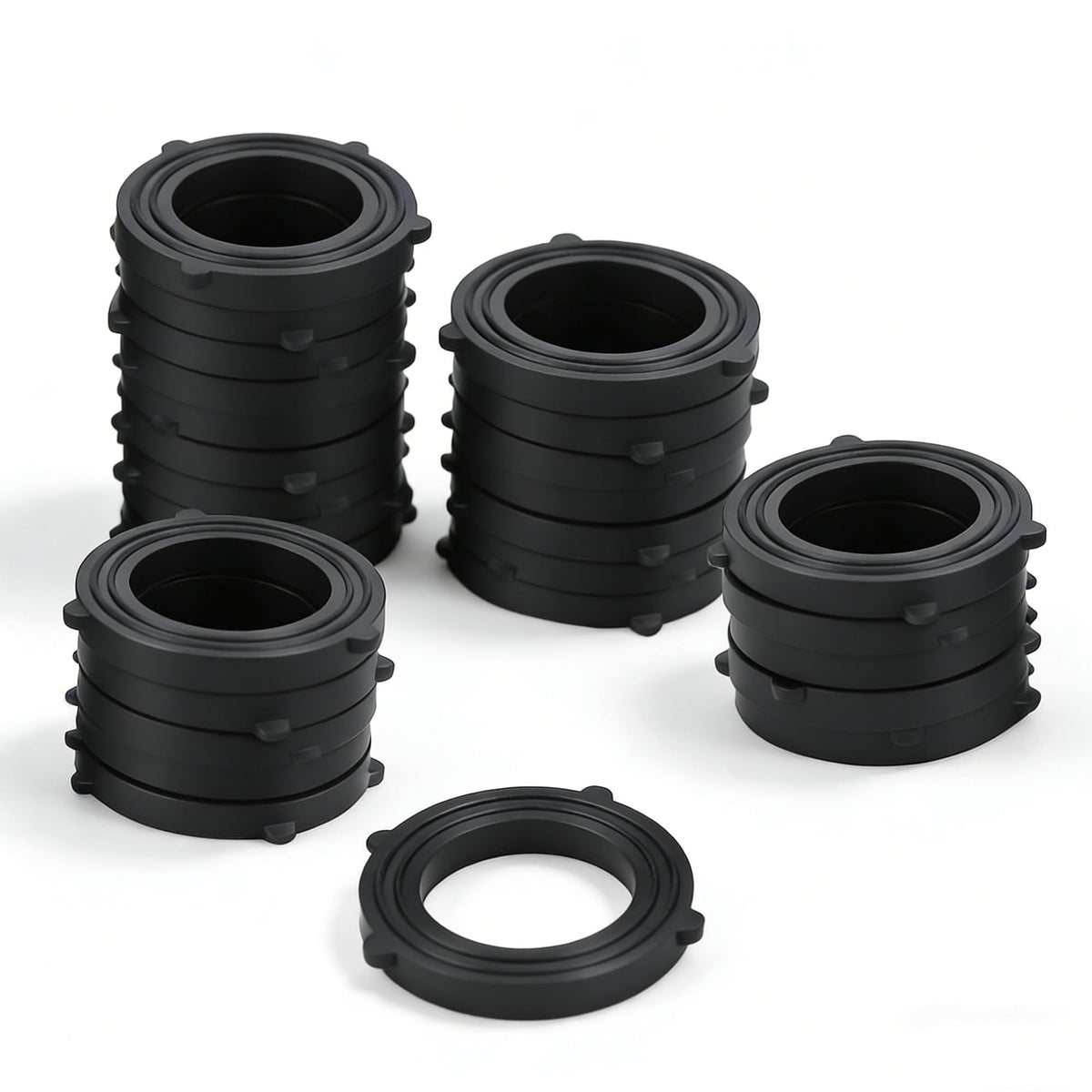 LIULO TOOL 50 Pack Garden Hose Washers, Heavy Duty Black Rubber Leak Proof, Fits All Standard 3/4 Inch Garden Hoses and Faucet Fittings