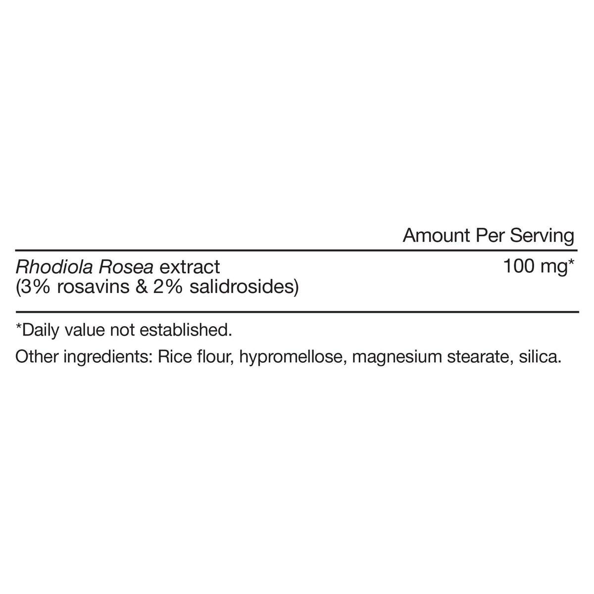 Momentous Rhodiola Rosea Root Extract Supplement, 100mg per Serving