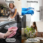 Serious Soil 4-Pack White Trigger Sprayers - Heavy Duty Dual Misting and Stream Spray Bottle. Perfect Sprayer Head Replacement for 8oz,16oz, or 32oz Spray Bottles for Home, Kitchen, Garden and Office