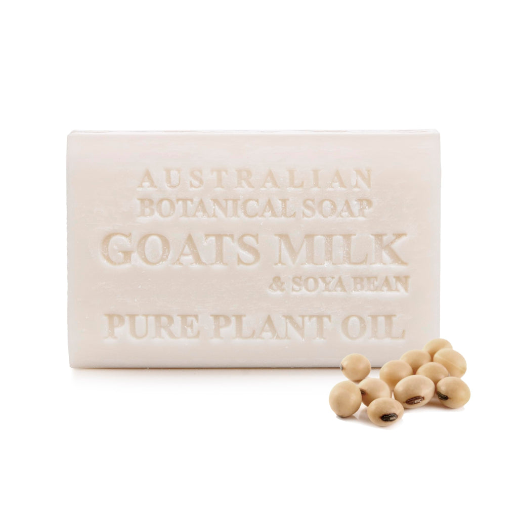 Australian Botanical Soap 6.6 OZ, Pack of 8, Goat Milk Soap Bars with Soya Bean Oil, Enriched with Organic Shea Butter, Suitable for All Skin Types, Packaging May Vary