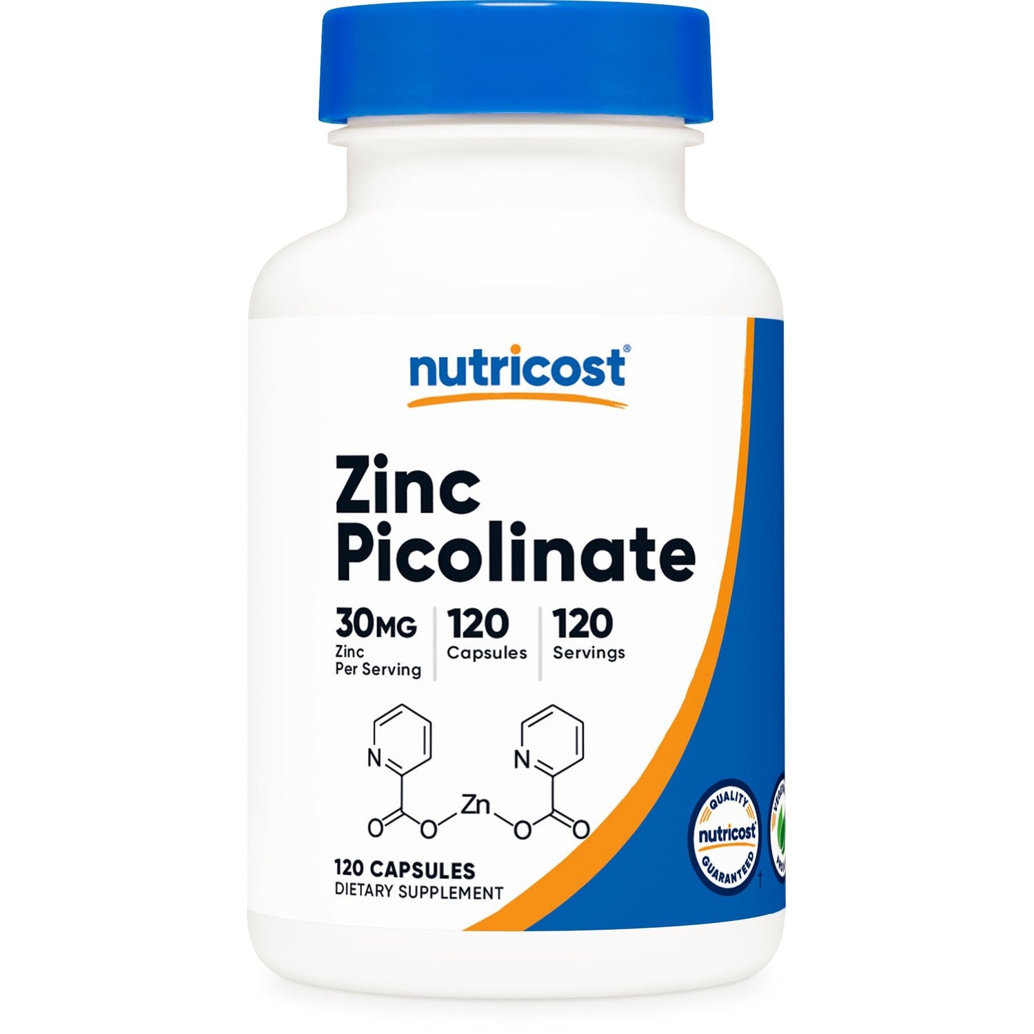 Nutricost Zinc Picolinate 30mg, 120 Capsules - Gluten Free and GMO-Free