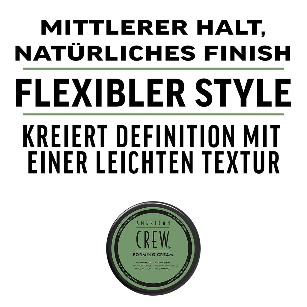 American Crew Men's Hair Forming Cream (OLD VERSION), Like Hair Gel with Medium Hold & Medium Shine, 3 Oz (Pack of 1)