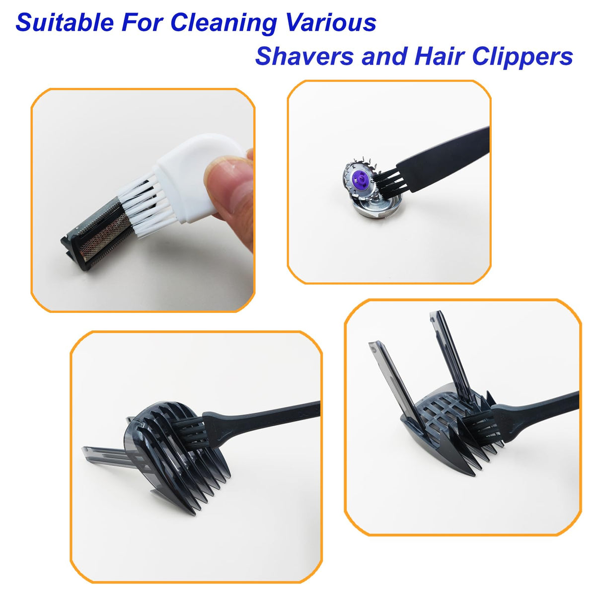 10pcs Electric Shaver Cleaning Brushes, Nylon Mini Cleaning Brush