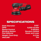 Buy now Milwaukee Electric - M18 Fuel 5 INCH Random Orbital Sander at indiglob india