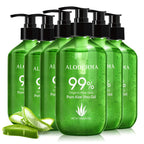 Aloderma Aloe Vera Gel Made within 12 Hours of Harvest with 99% Pure Organic Aloe Vera - Pump Bottle - Ideal for Face and Body, Soothing & Hydrating Sunburn Relief, Great for Scalp & Hair - 10.6oz