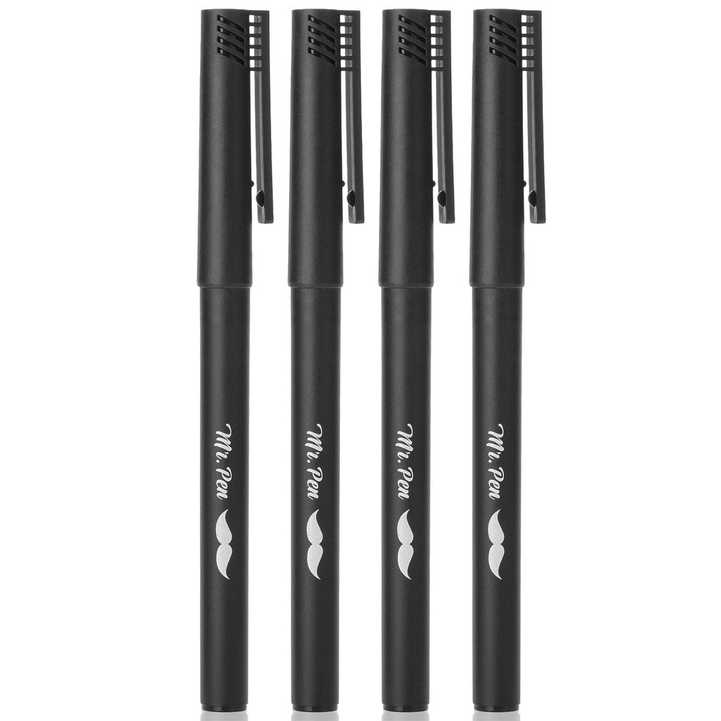 Mr. Pen- Black Fineliner Pens, 4pcs, 0.5mm, Pen for Transparent Sticky Note
