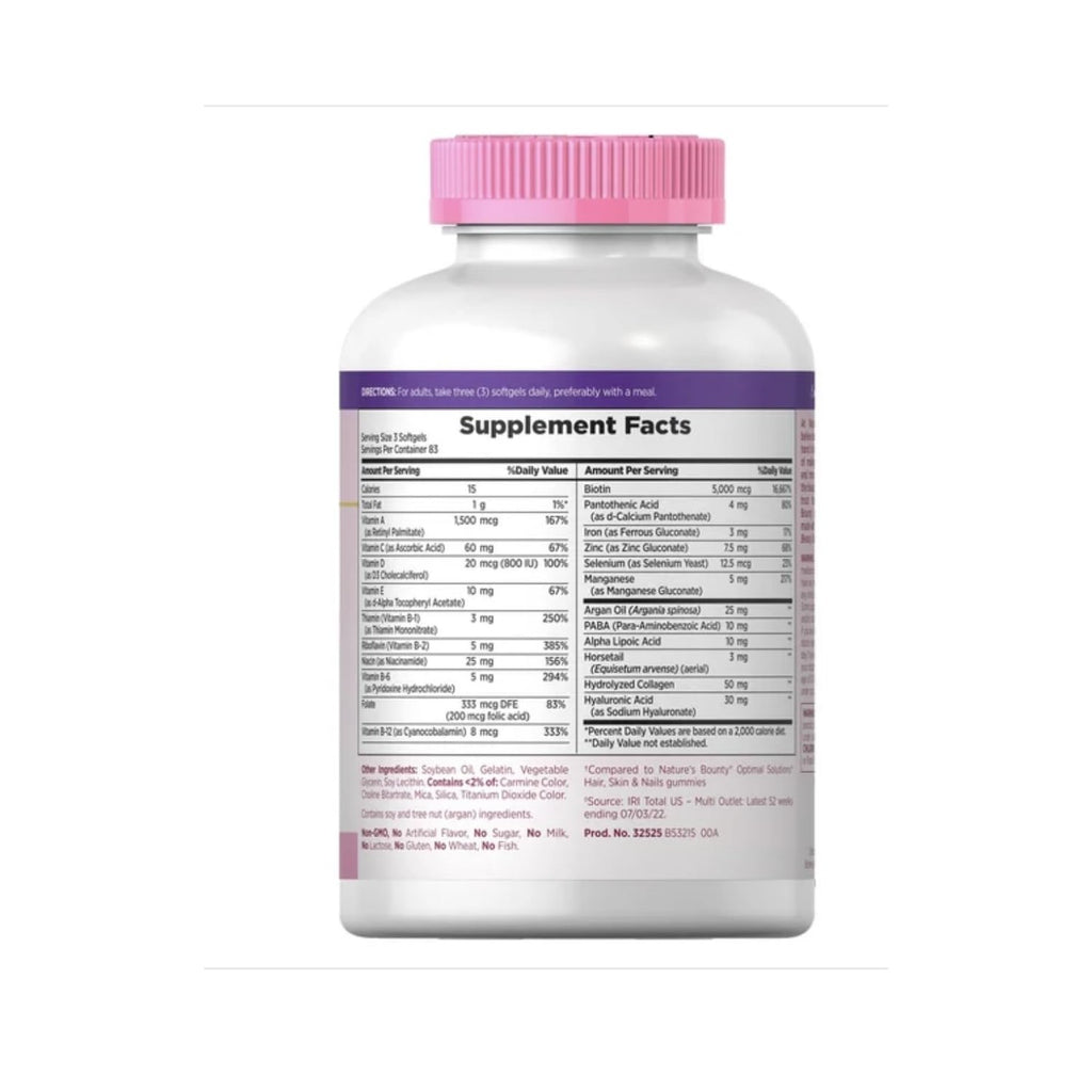Nature's Bounty Hair, Skin and Nails, 250 Softgels (2 Pack)